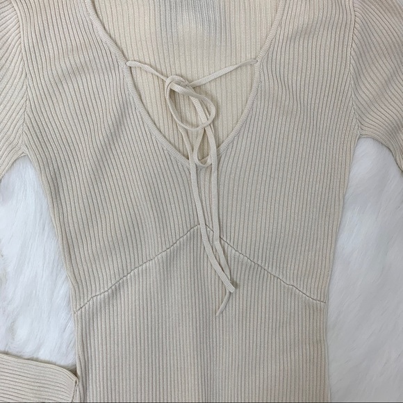 For Love & Lemons Delancey Mini Dress Cream S NWT - Picture 7 of 16